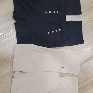 SHEIN Black and Tan Wide Leg Pants Set